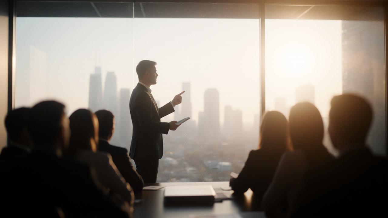 Professionnel préparant un pitch technique